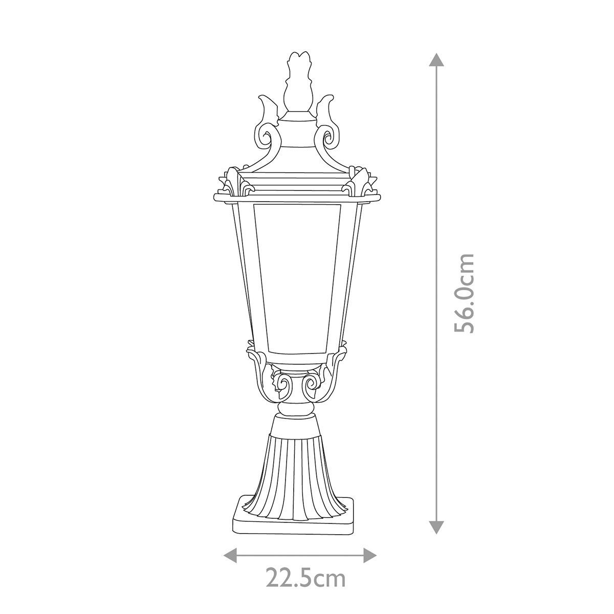 Baltimore Kültéri Állólámpa, Viharvert Bronz