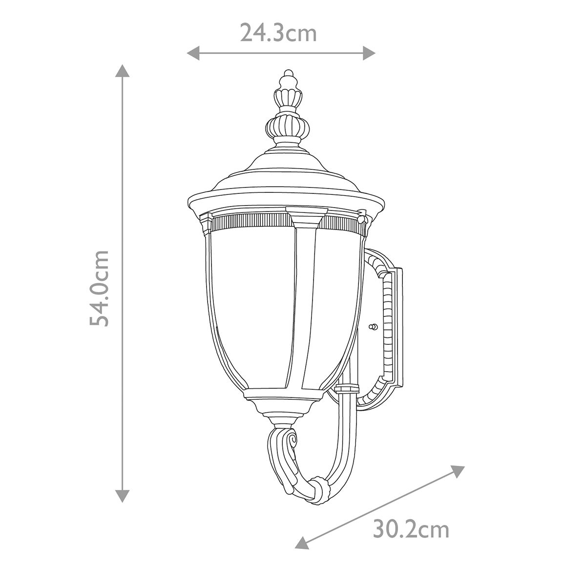 Cleveland Kültéri Fali Lantern, Bronz