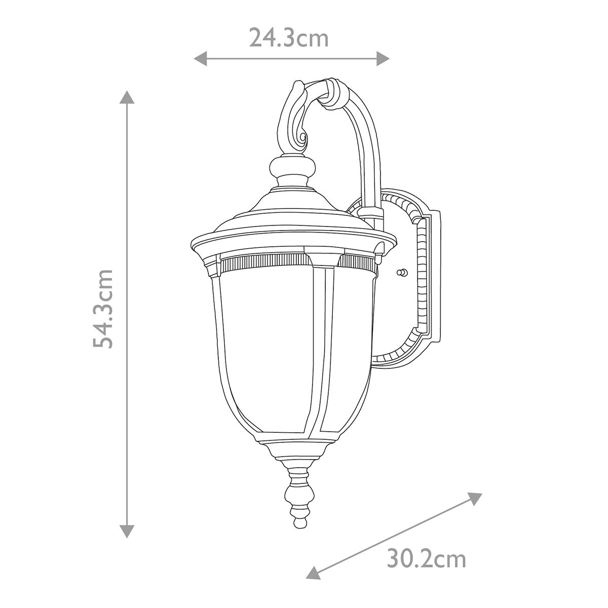 Cleveland Kültéri Fali Lantern Lámpa, Bronz
