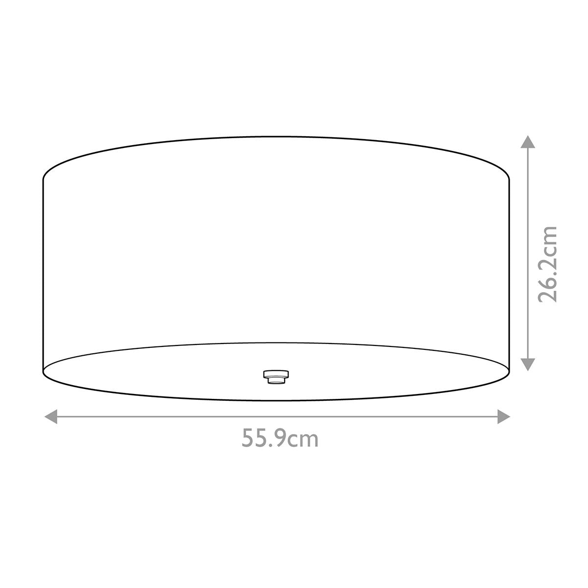 Fletcher 56cm Ivory Mennyezeti Lámpa, Polírozott Króm Dísszel