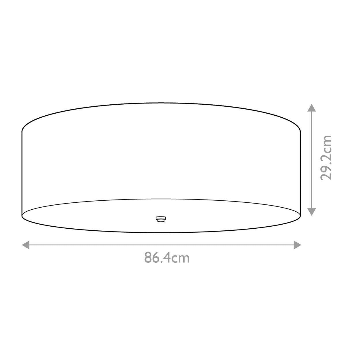 Fletcher 86cm Ivory Mennyezeti Lámpa, Régi Antikolt Sárgaréz Vég Dísszel