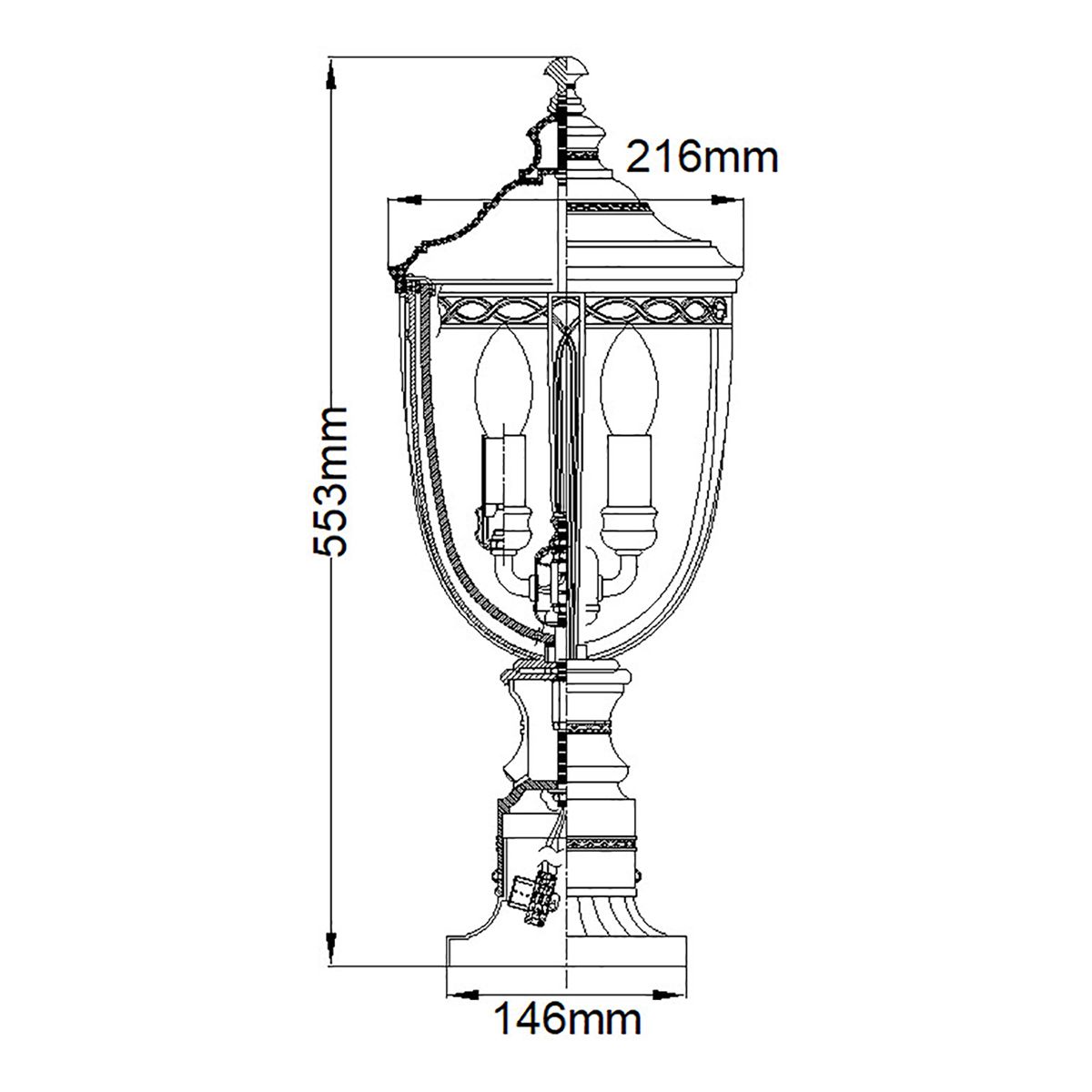 English Bridle Kültéri 3 Izzós Bronz Pedestal
