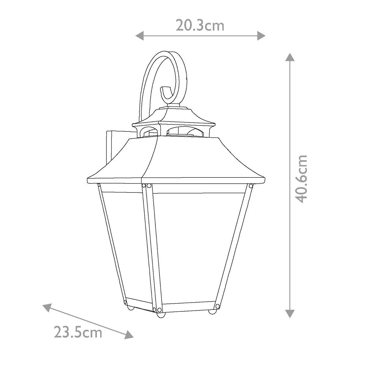 Galena Kültéri Szürke Lantern Fali Lámpa