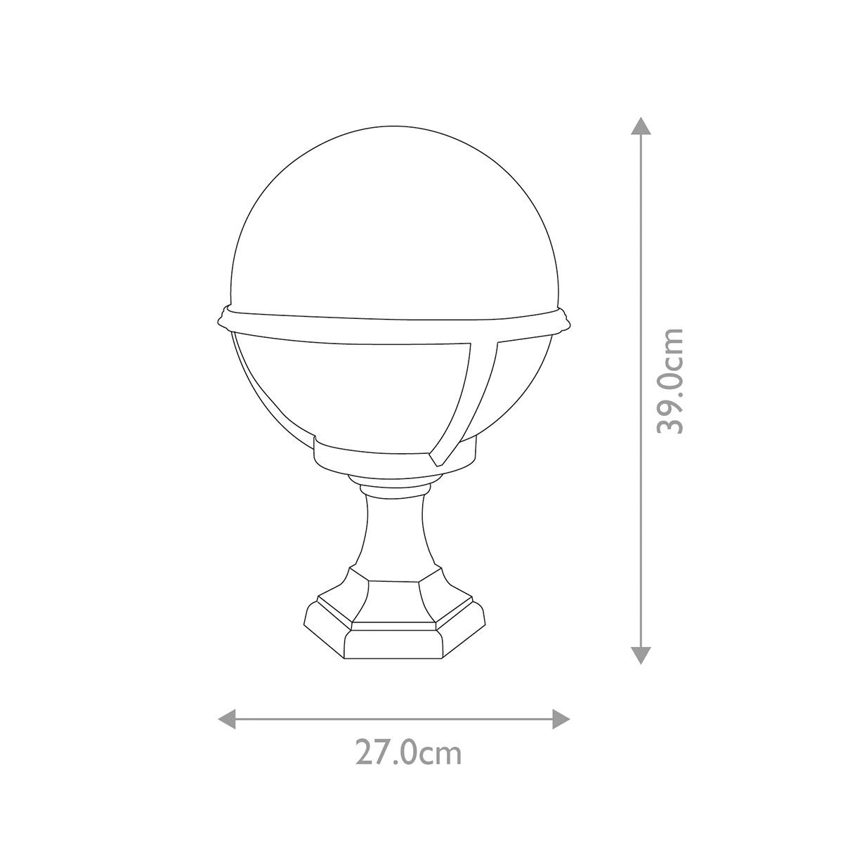 Glenbeigh Fekete Kültéri Pedestal/Porch Lantern