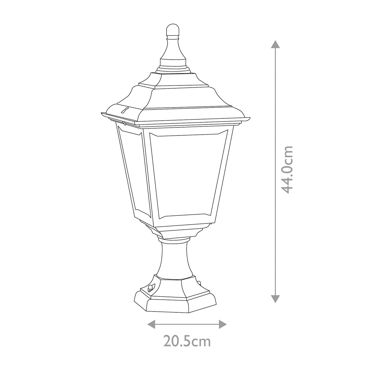 Kerry Fekete Kültéri Pedestal/Porch
