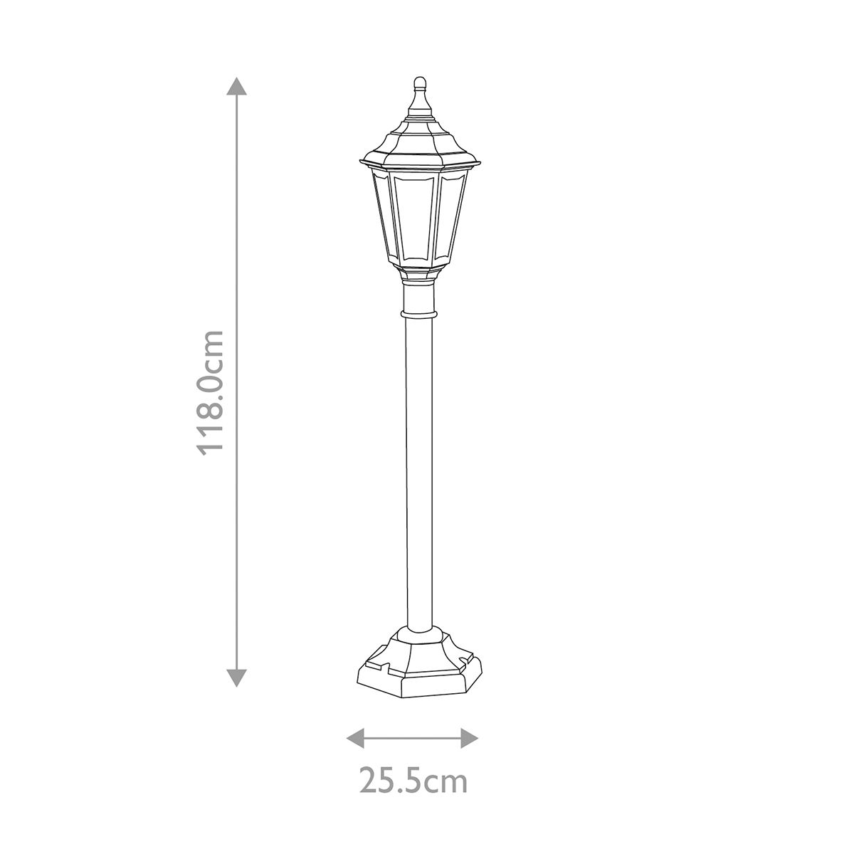 Kinsale Kültéri Fekete Pillér Lantern
