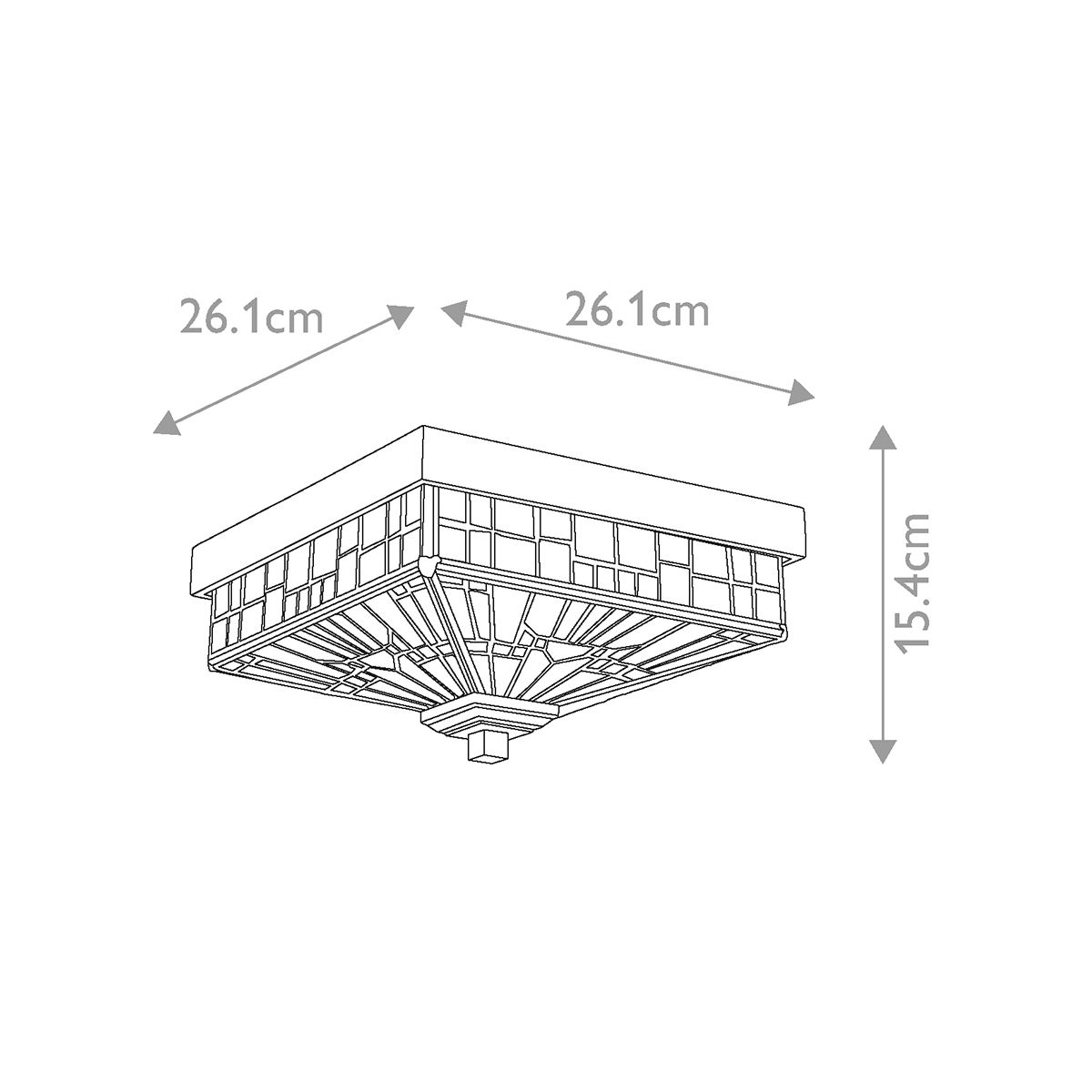 Inglenook Kettős Lamp Kültéri Süllyesztett Mennyezeti Lámpa, Bronz