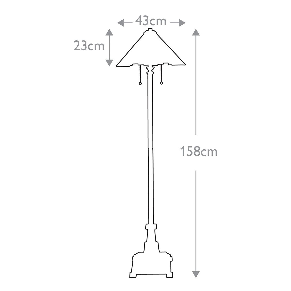 Inglenook Tiffany Style Állólámpa, 2 Izzós