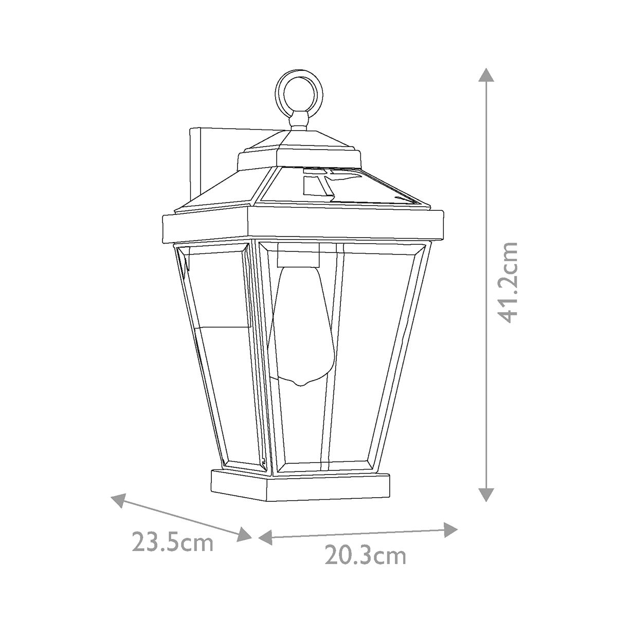 Ravine Kültéri Bronz Fali Lantern