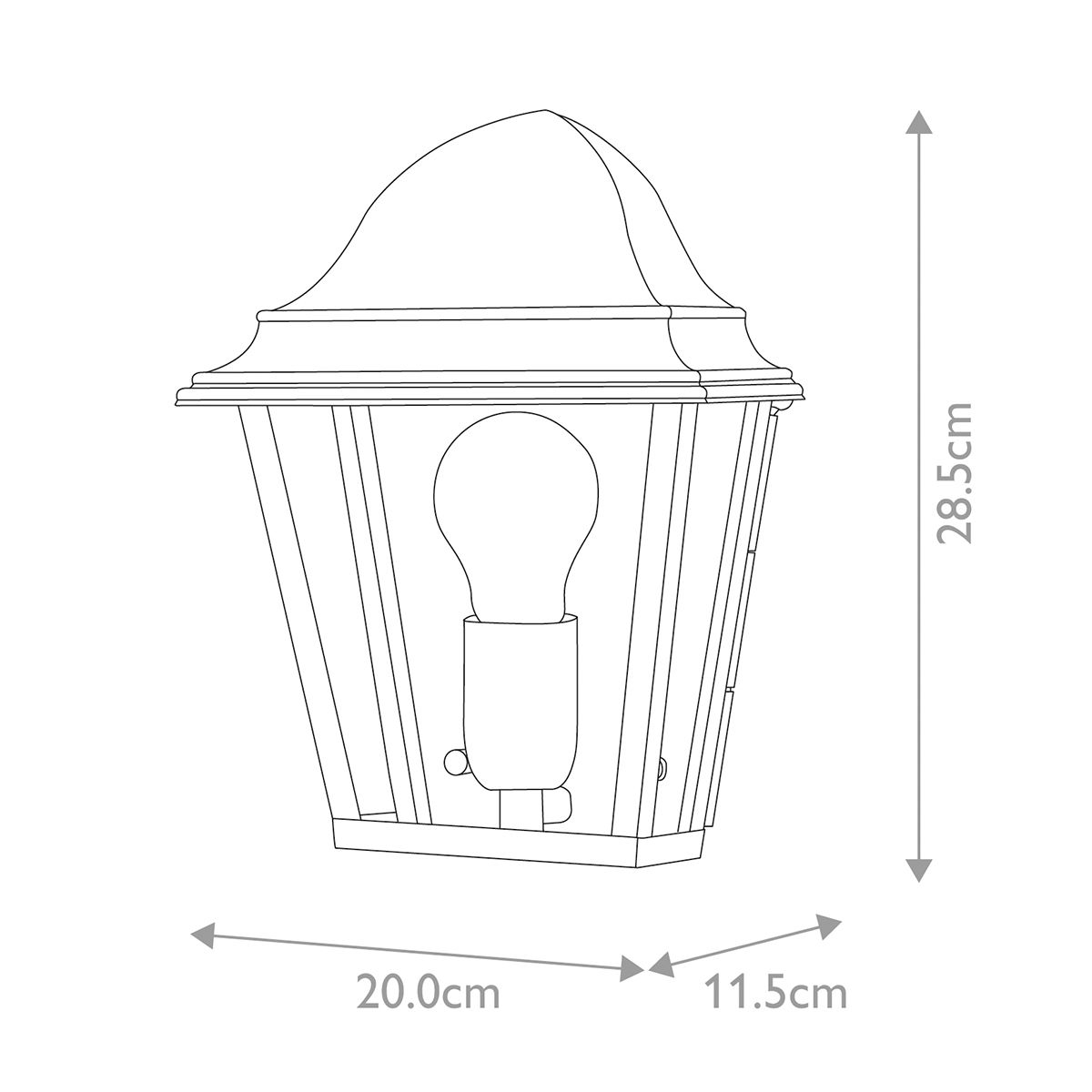 St James Antikolt Sárgaréz Kültéri Fali Lantern