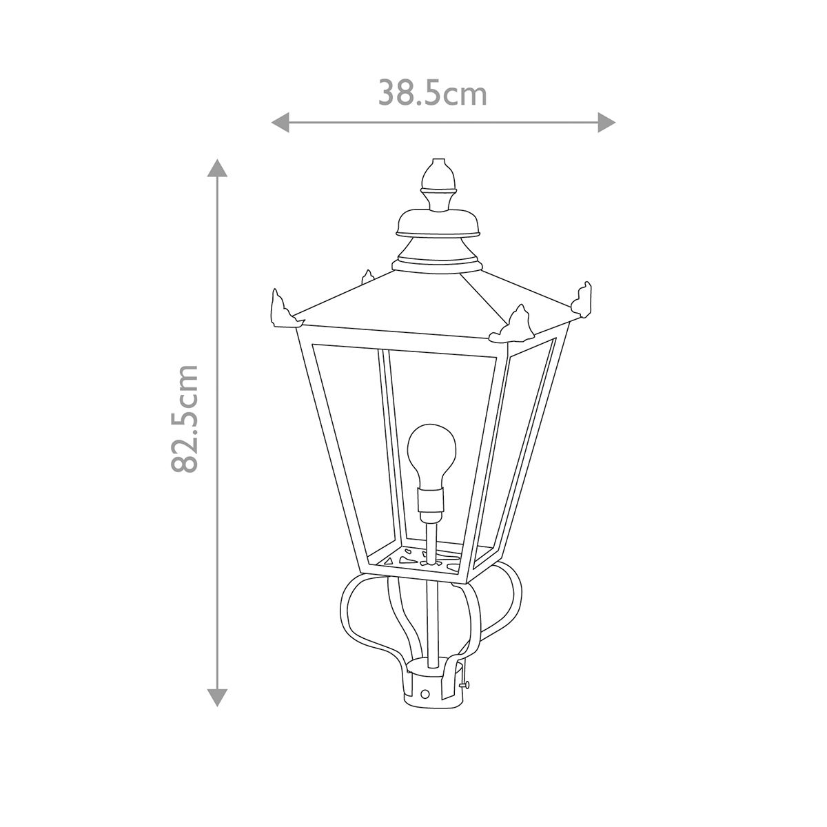 Wilmslow Kültéri Fekete Lantern (Csak a Fej)