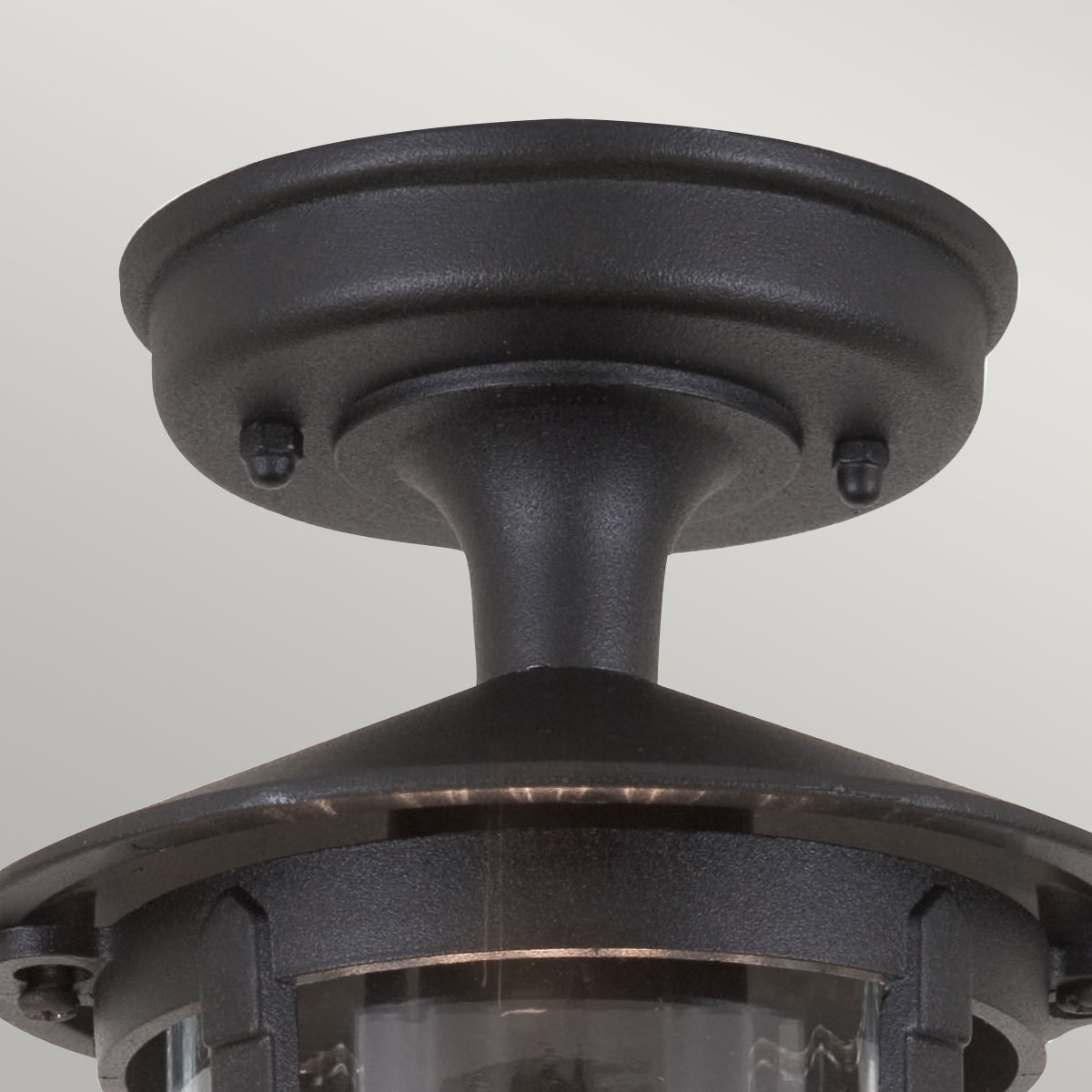 Hereford Kültéri Fekete Félig Süllyesztett Porch Lantern