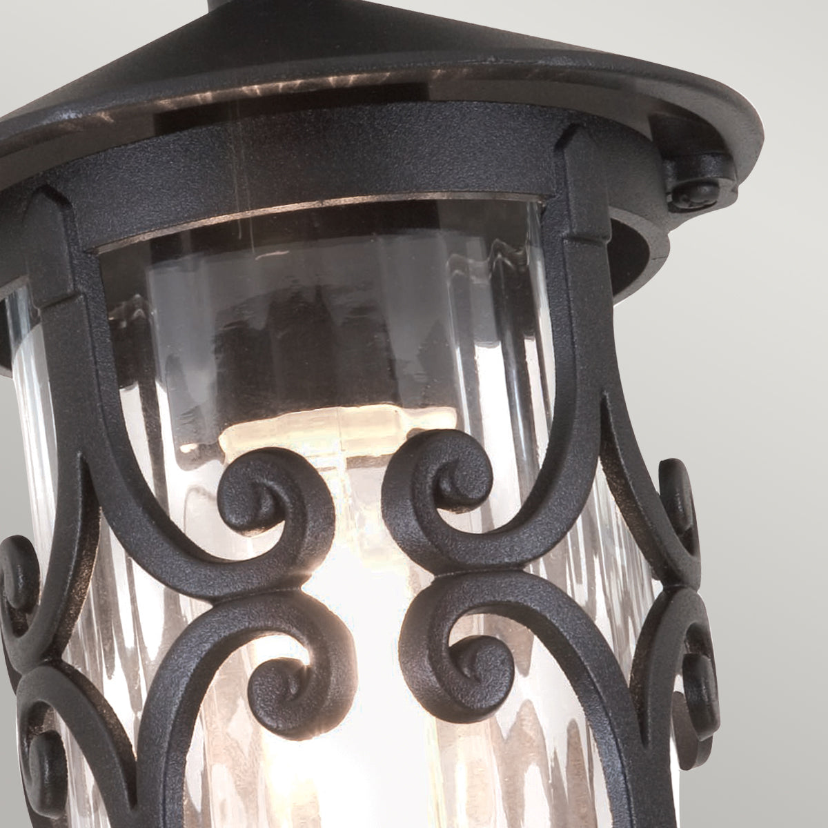 Hereford Kültéri Fekete Félig Süllyesztett Porch Lantern
