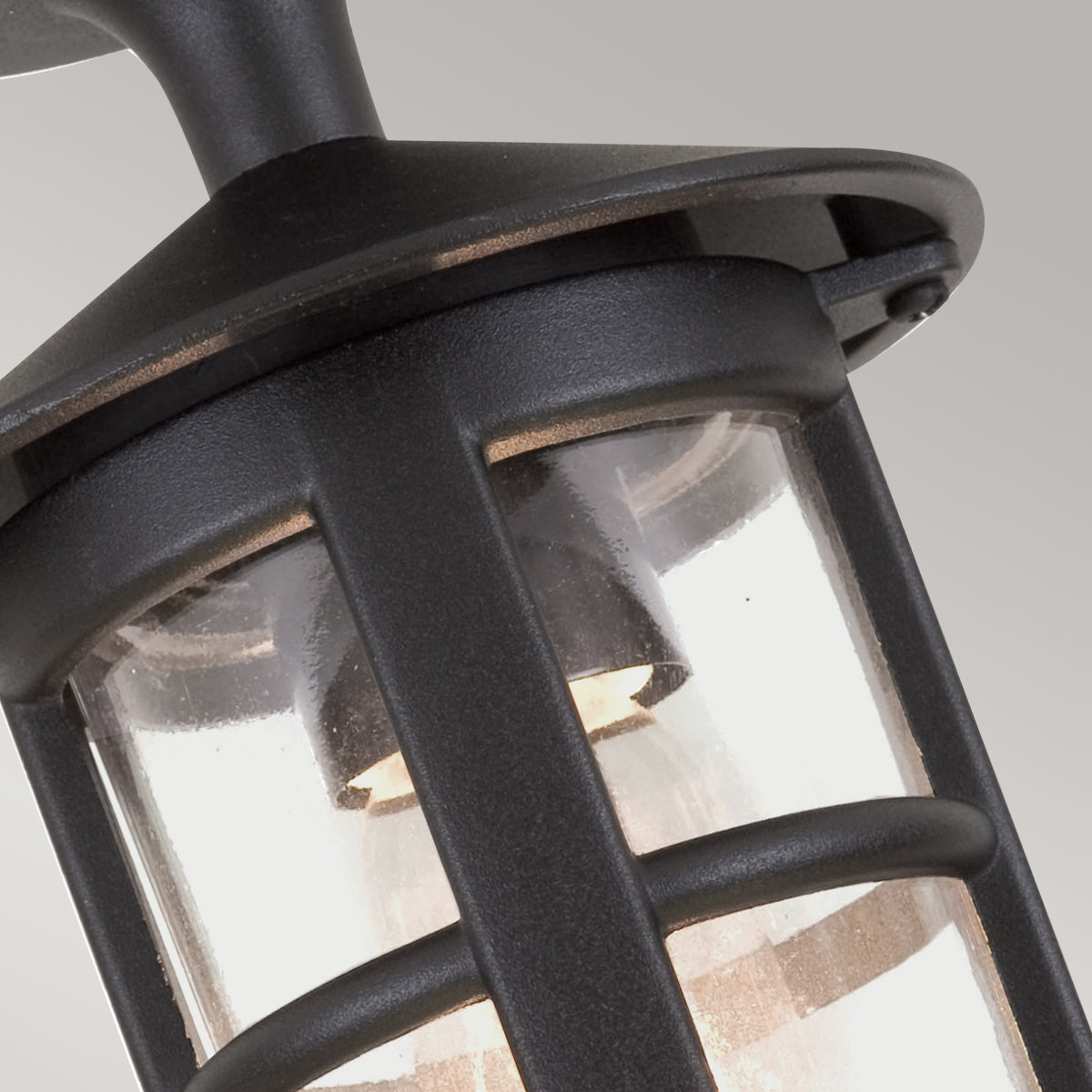 Hereford Kültéri Fekete Félig Süllyesztett Porch Lantern