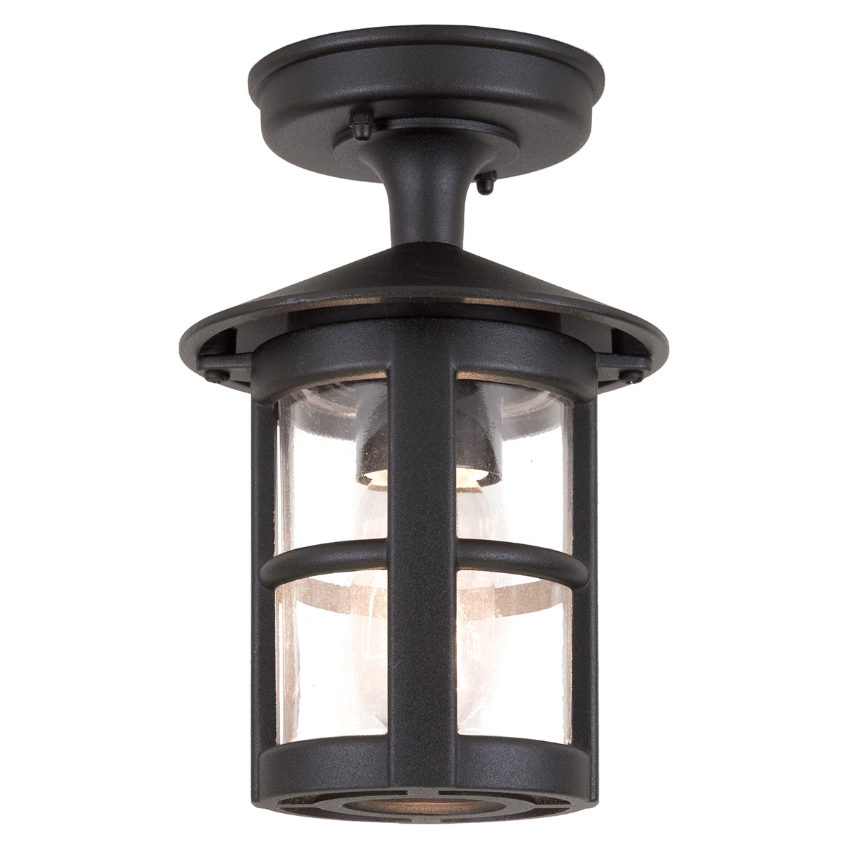 Hereford Kültéri Fekete Félig Süllyesztett Porch Lantern