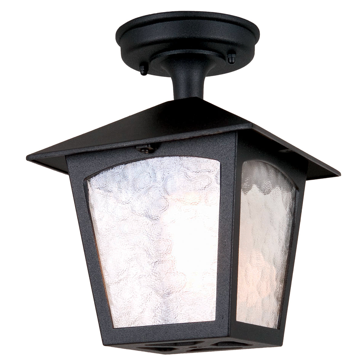 York Fekete Kültéri Félig Süllyesztett Porch Lantern