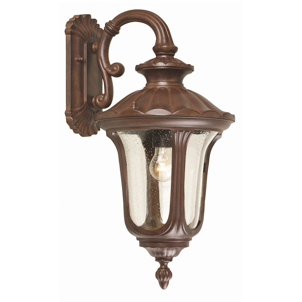 Chicago Kültéri Lefelé Néző Fali Lantern, Bronz