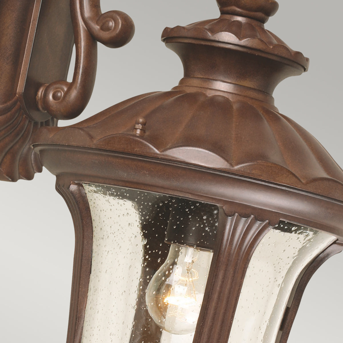 Chicago Kültéri Lefelé Néző Fali Lantern, Bronz