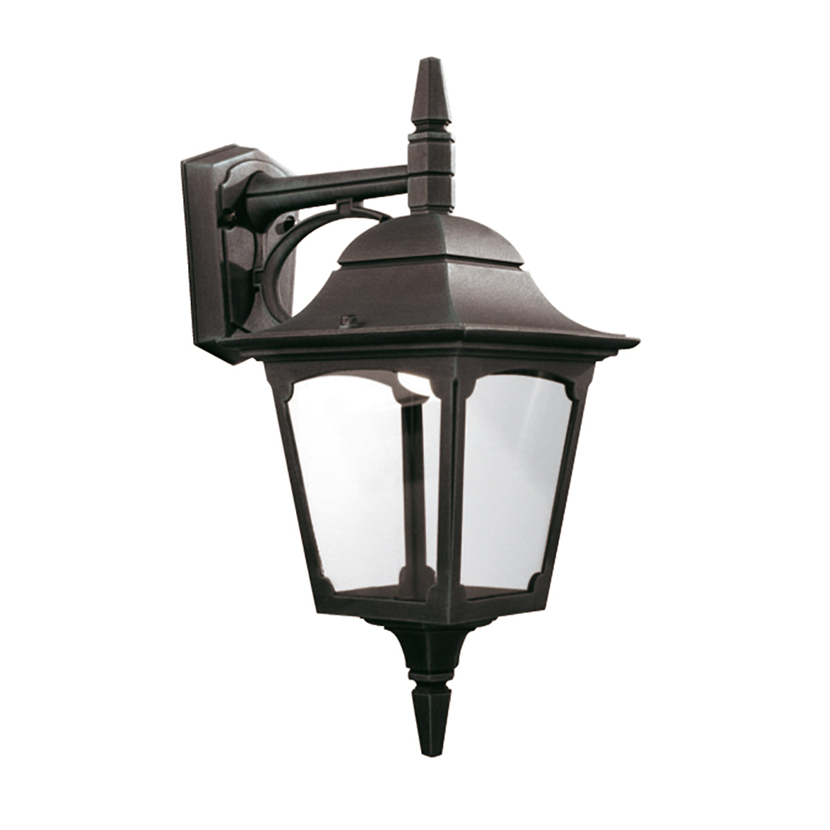 Chapel Kültéri Lefelé Néző Fali Lantern Lámpa, Fekete