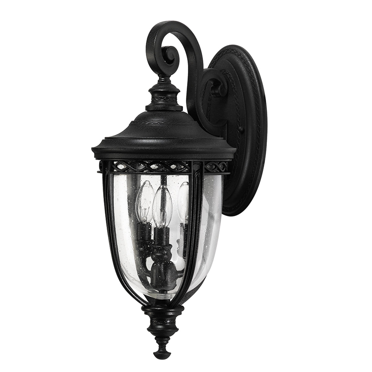 English Bridle Kültéri 3 Izzós Fekete Fali Lantern