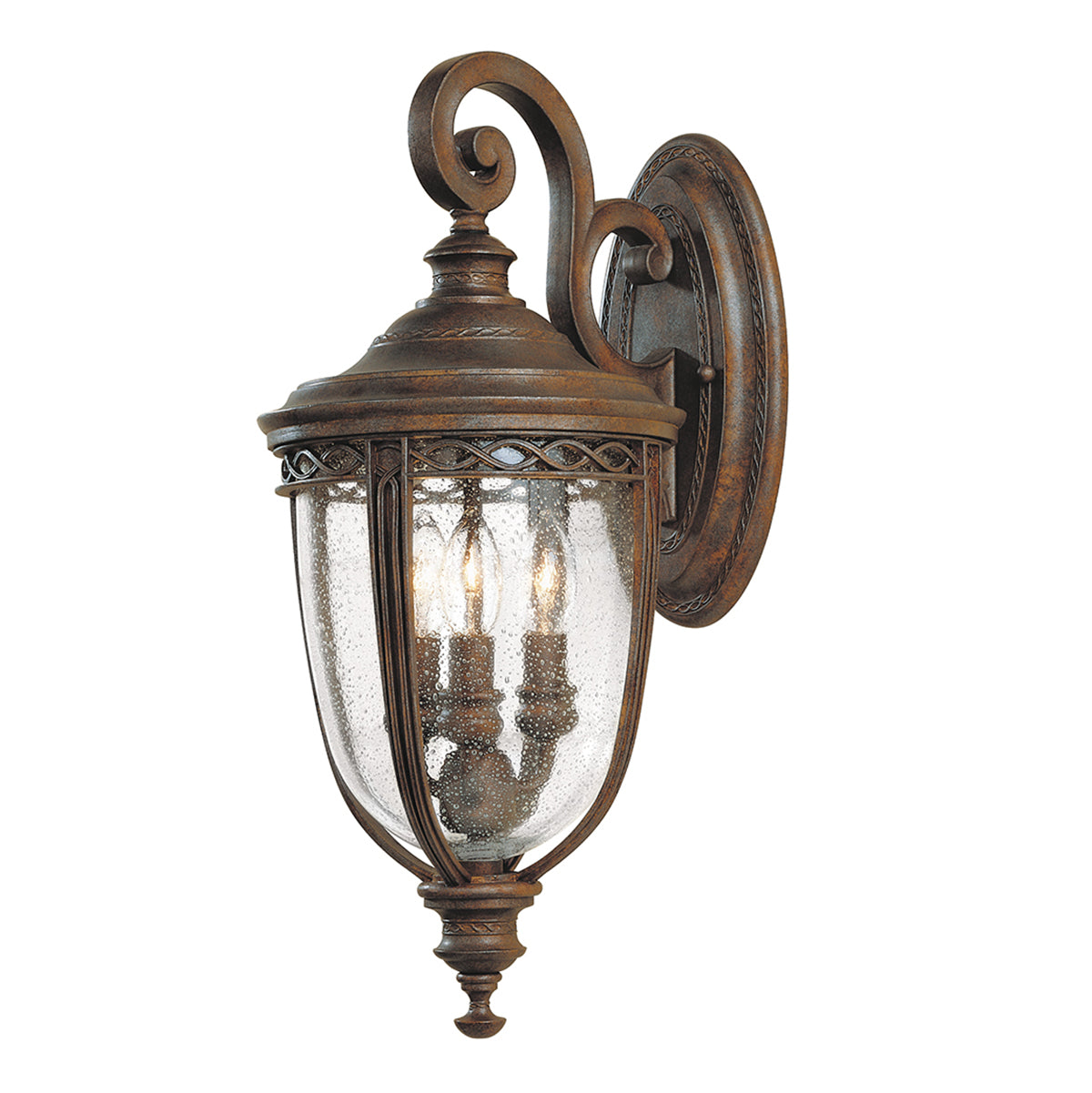English Bridle Kültéri 3 Izzós Fali Lantern, Bronz
