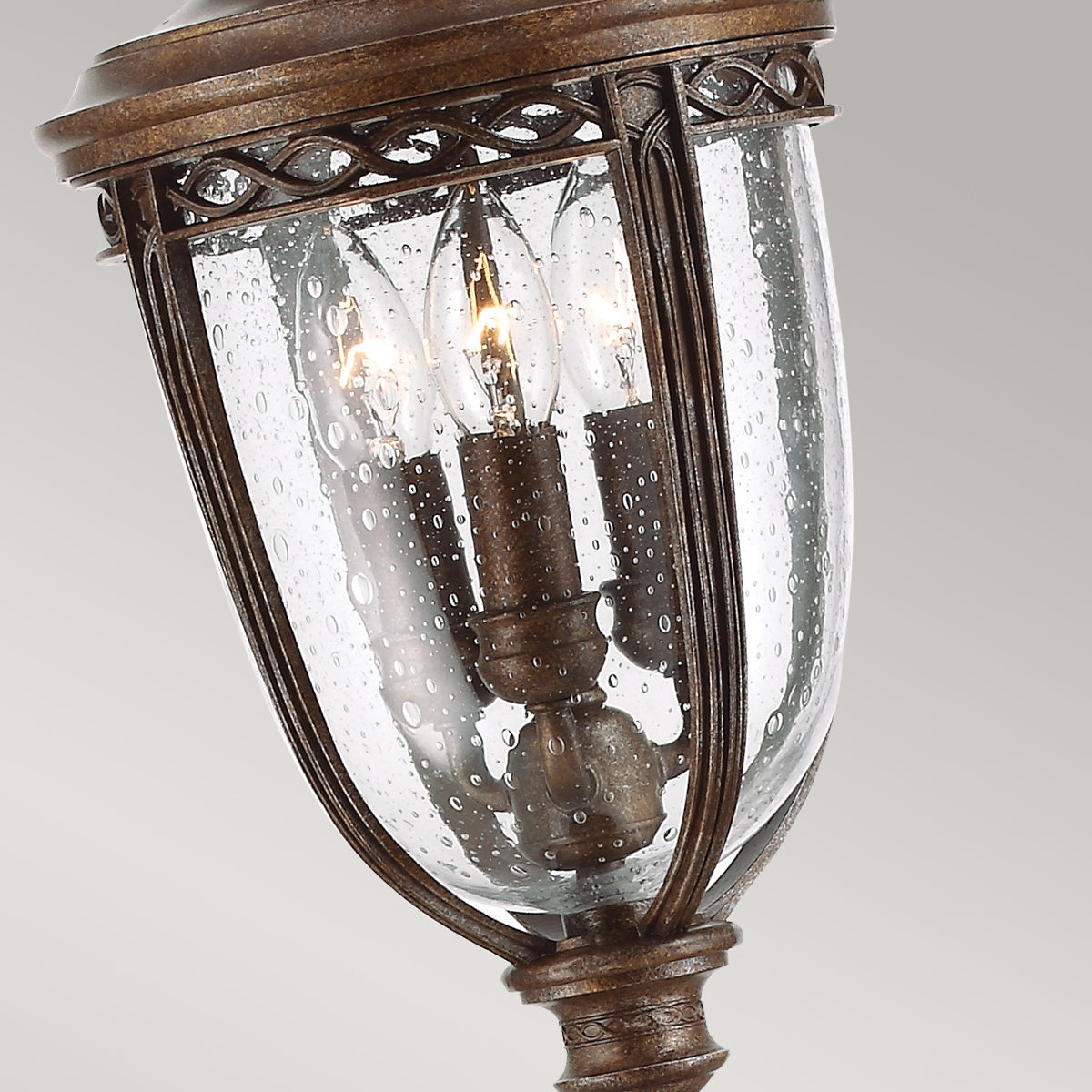 English Bridle Kültéri 3 Izzós Pillér Lantern, Bronz