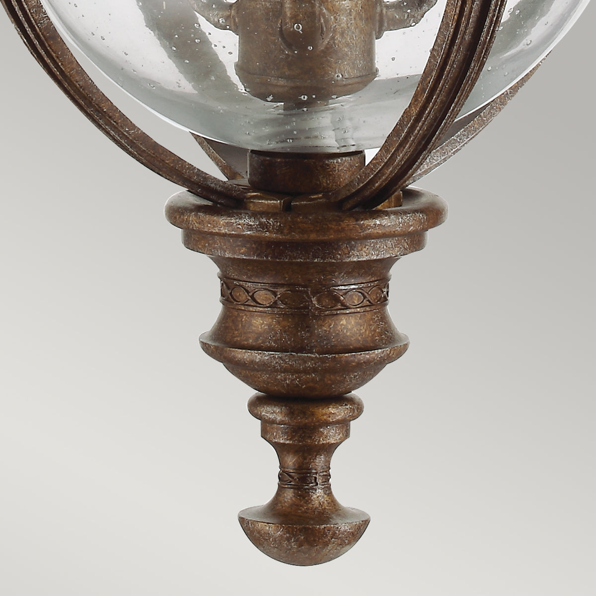 English Bridle 3 Izzós Nagy Kültéri Függő Lantern, Bronz