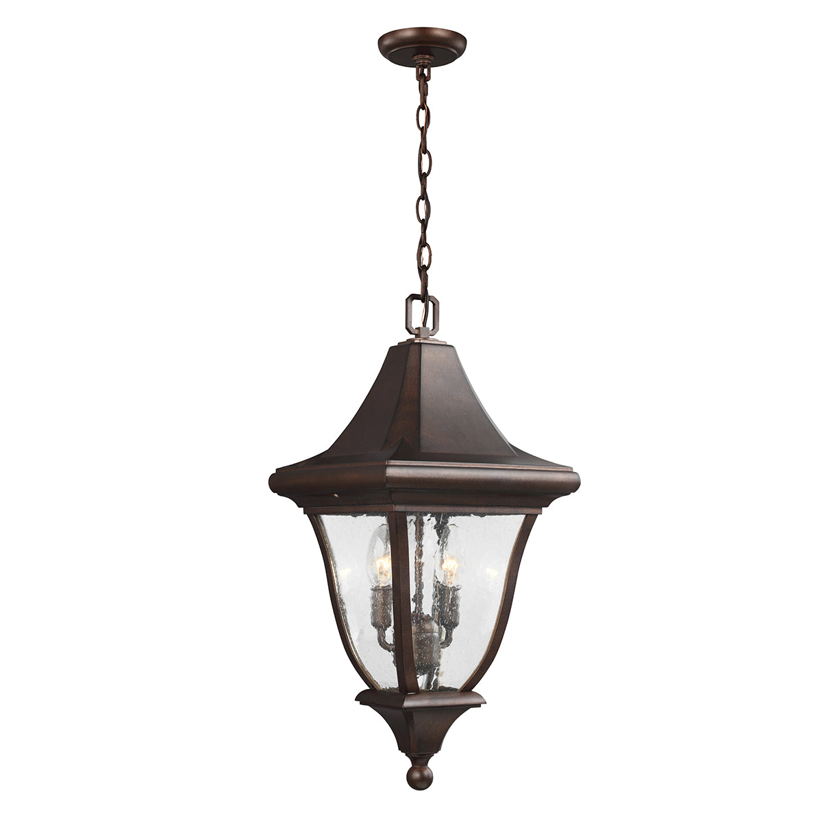 Oakmont Bronz Kültéri Függő Lantern, 3 Izzós