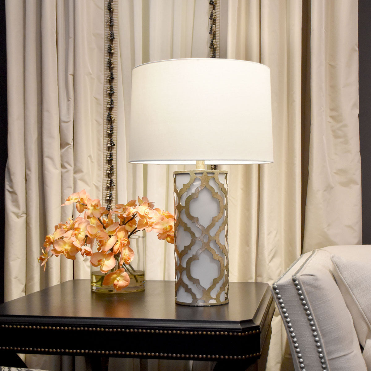 Arabella 1 Lamp Asztali Lámpa, Distressed Ezüst