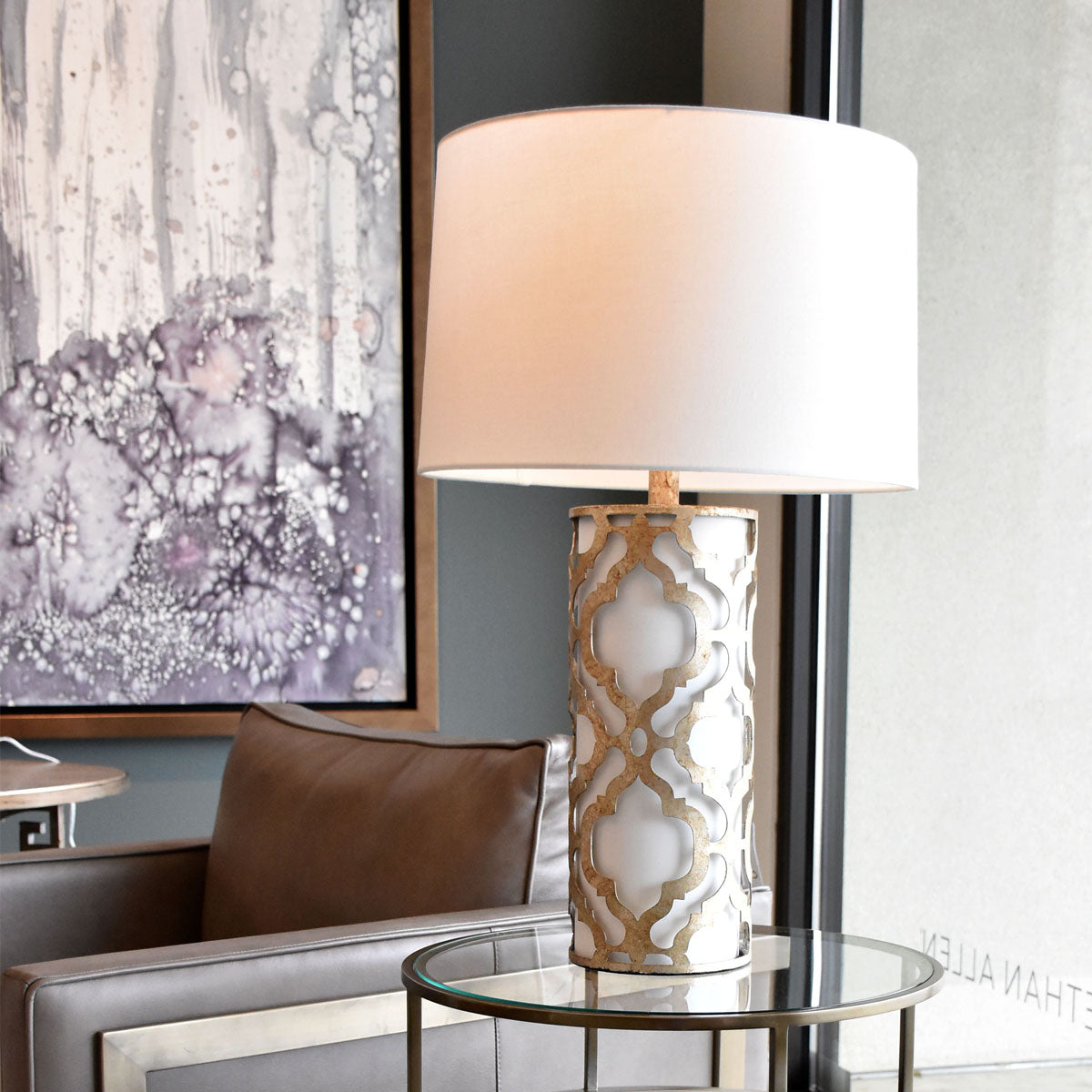 Arabella 1 Lamp Asztali Lámpa, Distressed Ezüst