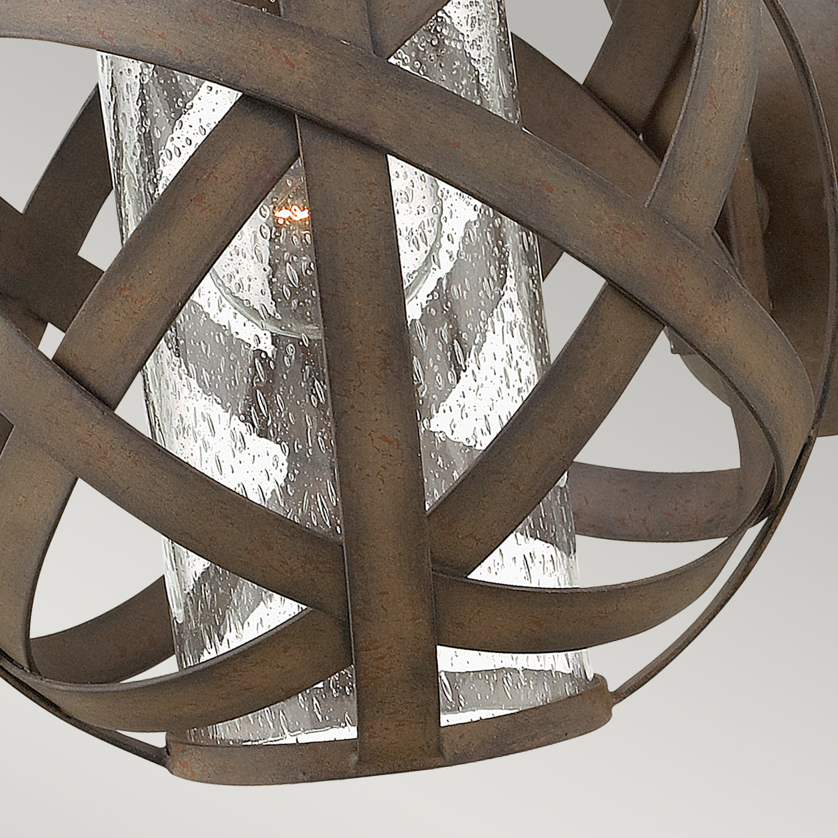Carson Kicsi Kültéri Metal Fali Lantern, Vas