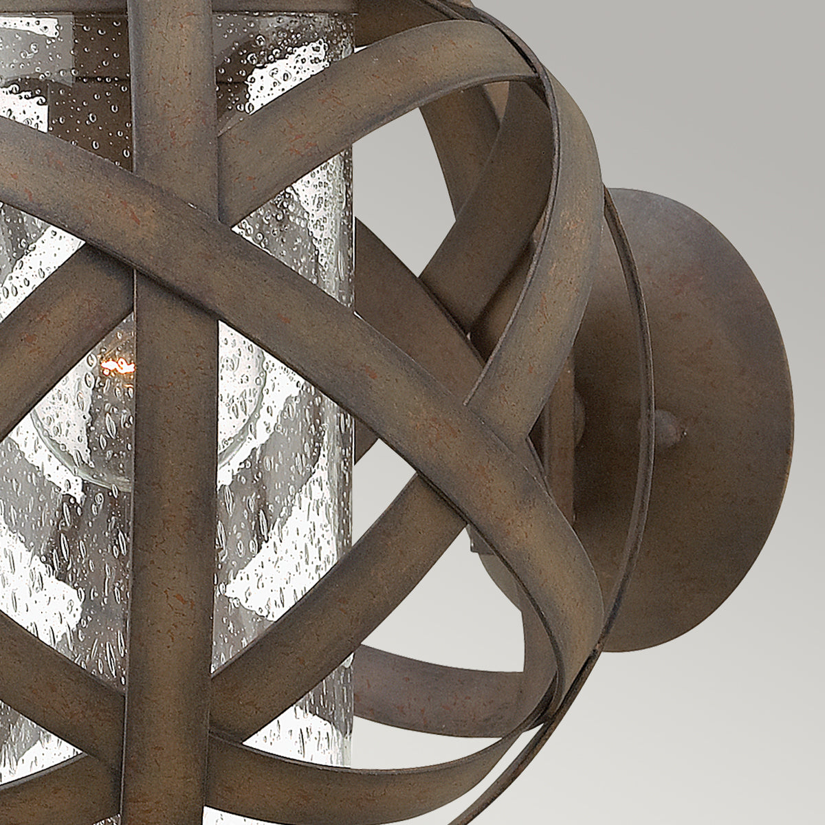 Carson Kicsi Kültéri Metal Fali Lantern, Vas