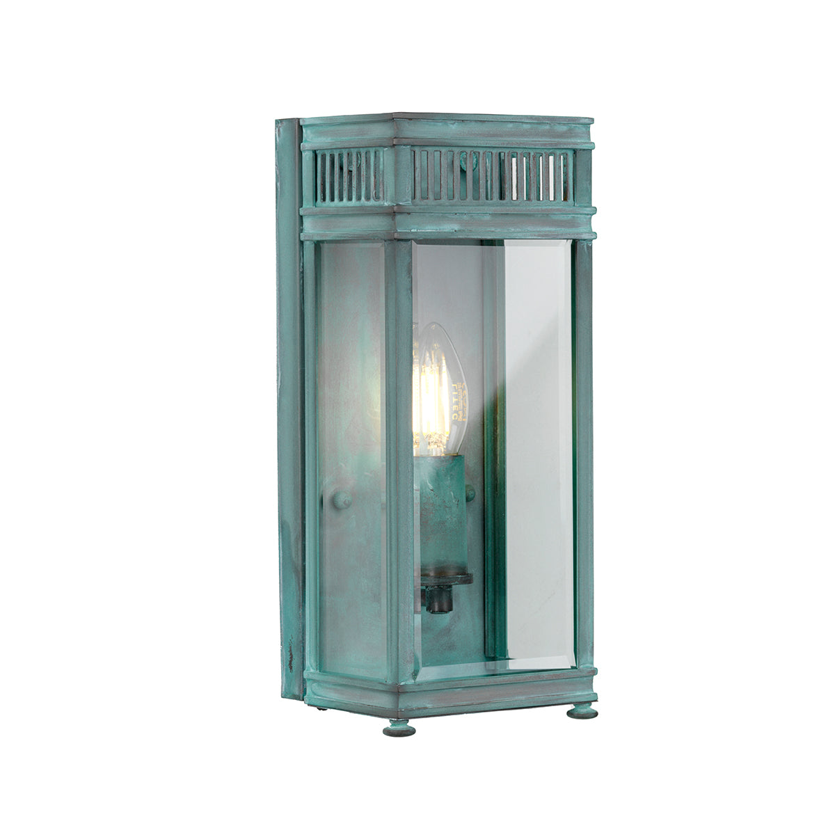 Holborn Kicsi Kültéri Patina Fél Lantern Fali Lámpa