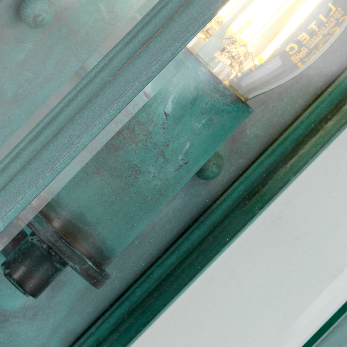 Holborn Kicsi Kültéri Patina Fél Lantern Fali Lámpa
