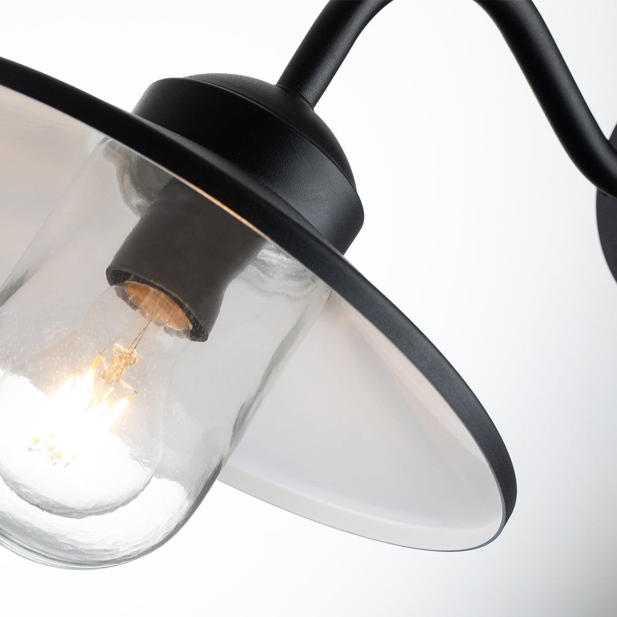 Klampenborg Kültéri PIR Fekete Fali Lantern Lámpa