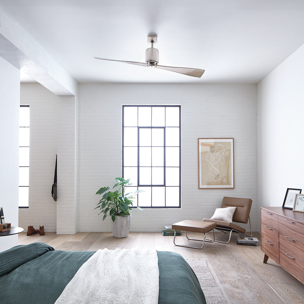Kichler Ferron -152cm Mennyezeti Ventilátor Távirányítóval - Polírozott Nikkel