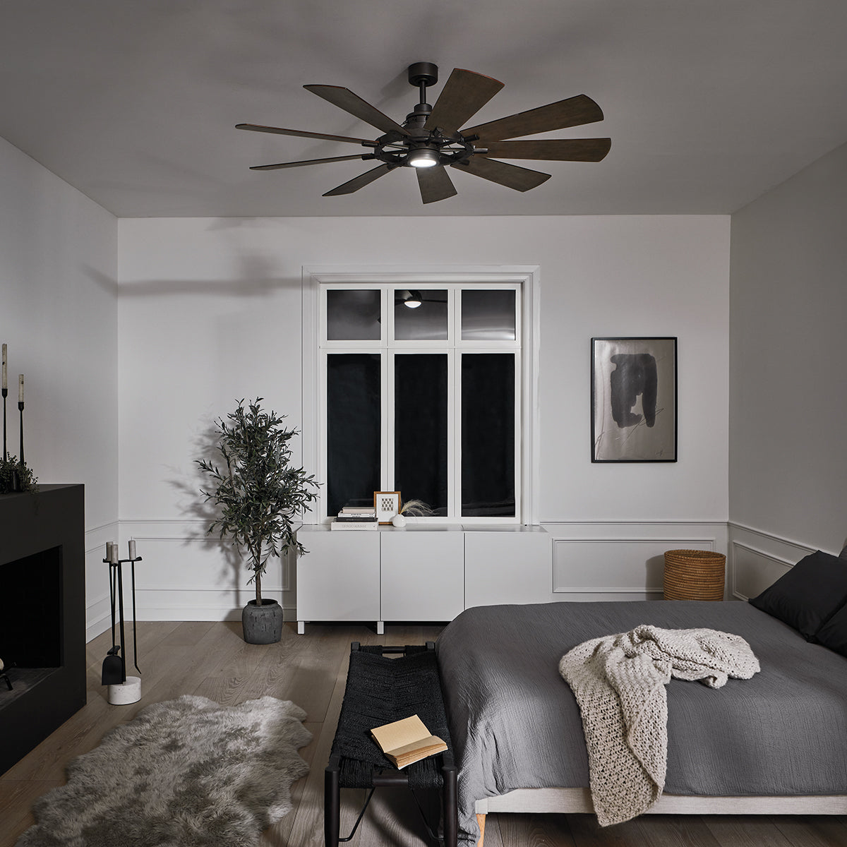 Kichler Gentry 165cm Mennyezeti Ventilátor LED Lámpával & Távirányítóval - Cink