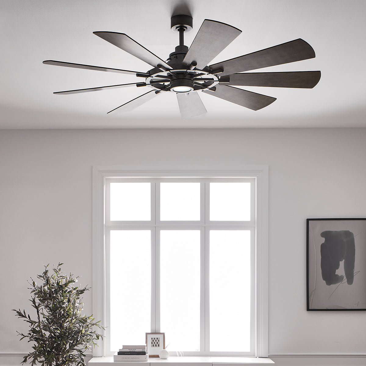 Kichler Gentry 165cm Mennyezeti Ventilátor LED Lámpával & Távirányítóval - Cink