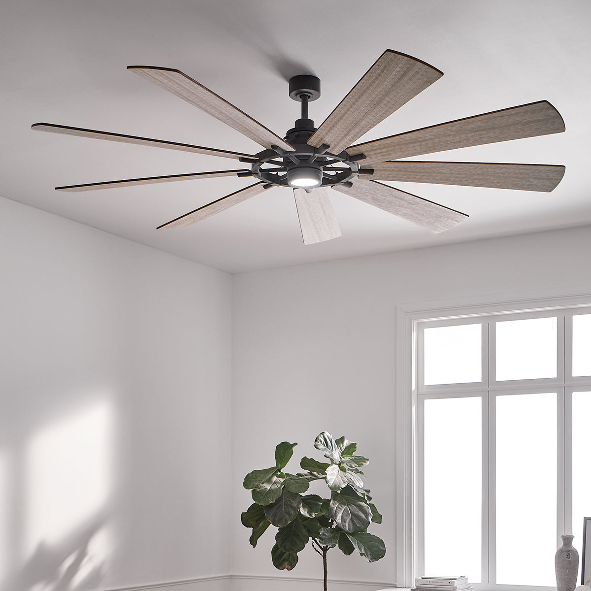 Kichler Gentry XL 216cm Mennyezeti Ventilátor LED Lámpával & Távirányítóval - Cink