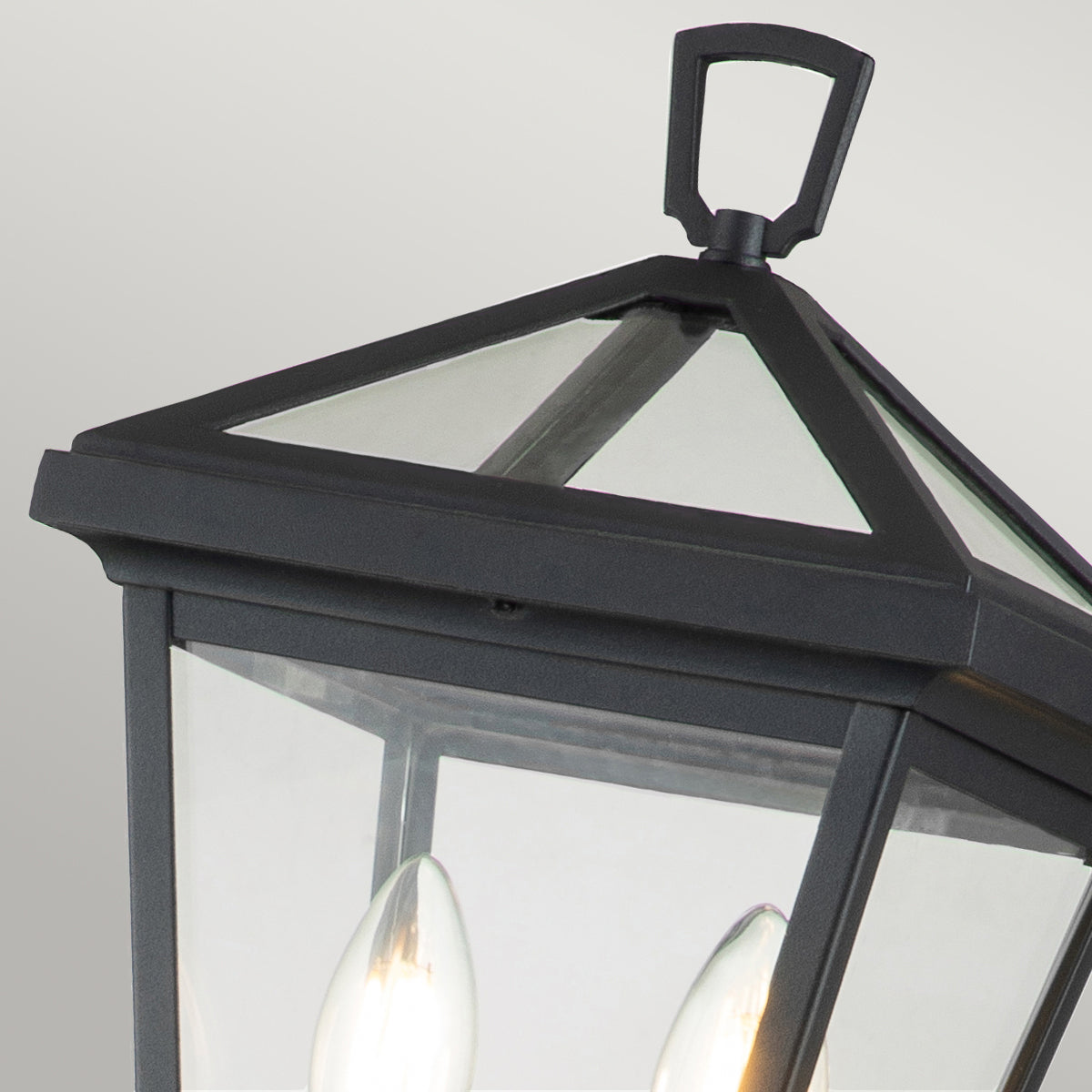 Alford Place Kültéri Fekete Kültéri Pillér Lantern, 2 Izzós