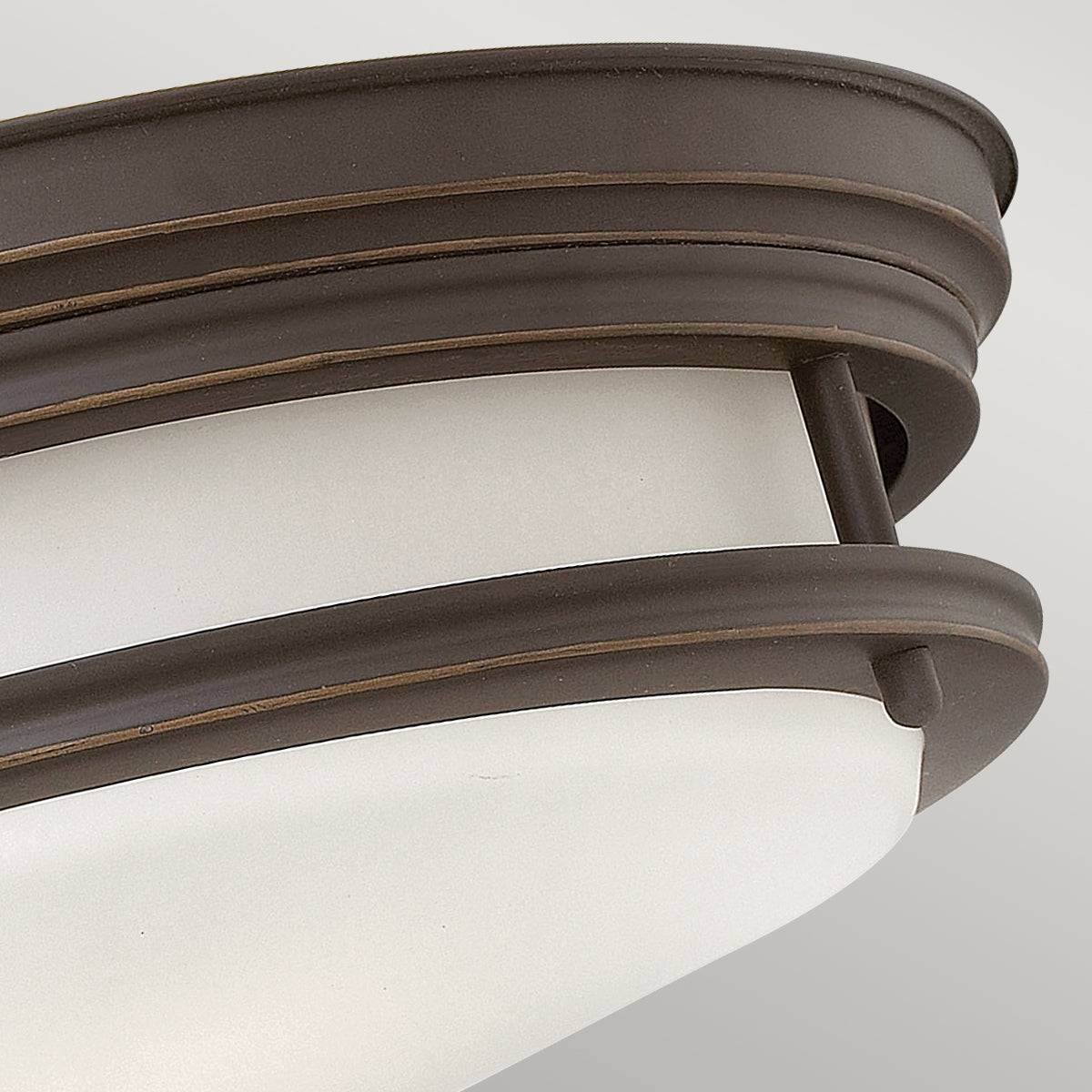 Hadrian Duo Lamp Bronz Süllyesztett Fürdőszobai Mennyezeti Lámpa, Opál Üveg