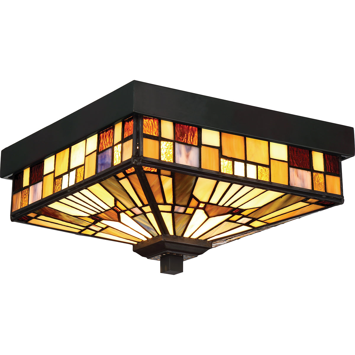 Inglenook Kettős Lamp Kültéri Süllyesztett Mennyezeti Lámpa, Bronz