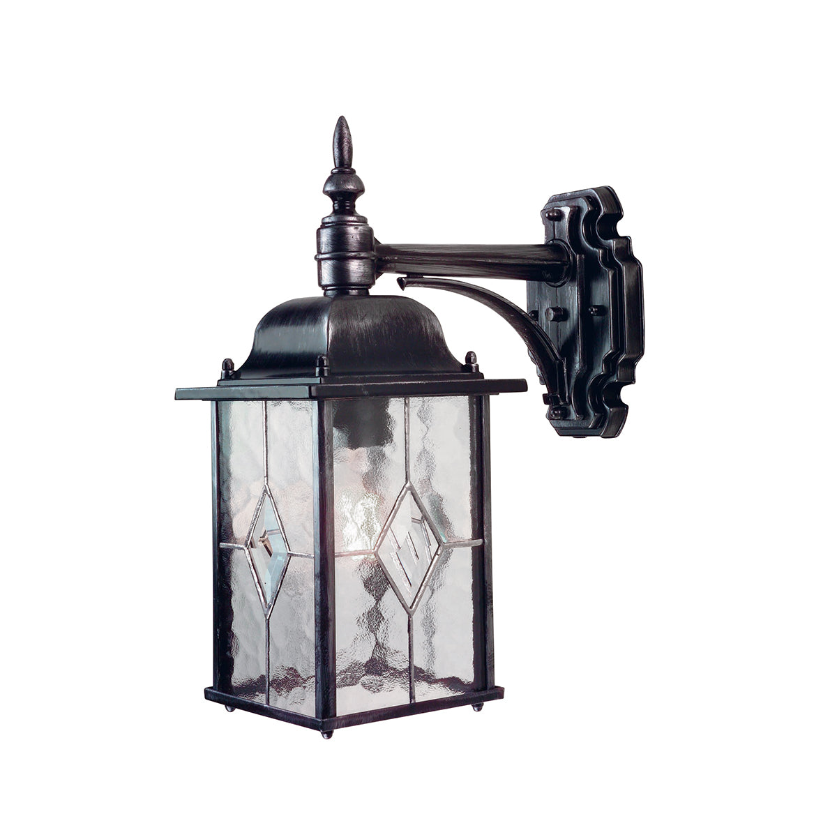Wexford Kültéri Fekete/Ezüst Lefelé Néző Fali Lantern