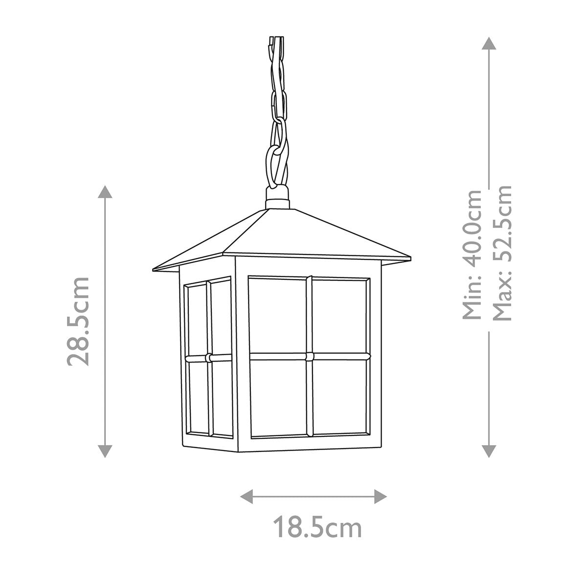 Winchester Kültéri Fekete Függő Lantern