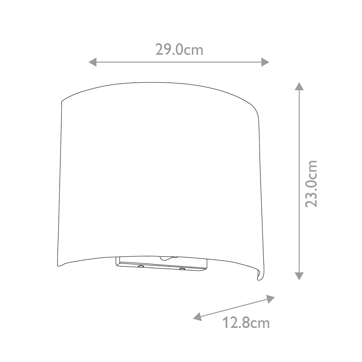 Cooper Curved Fali Lámpa, Króm Back Lemez