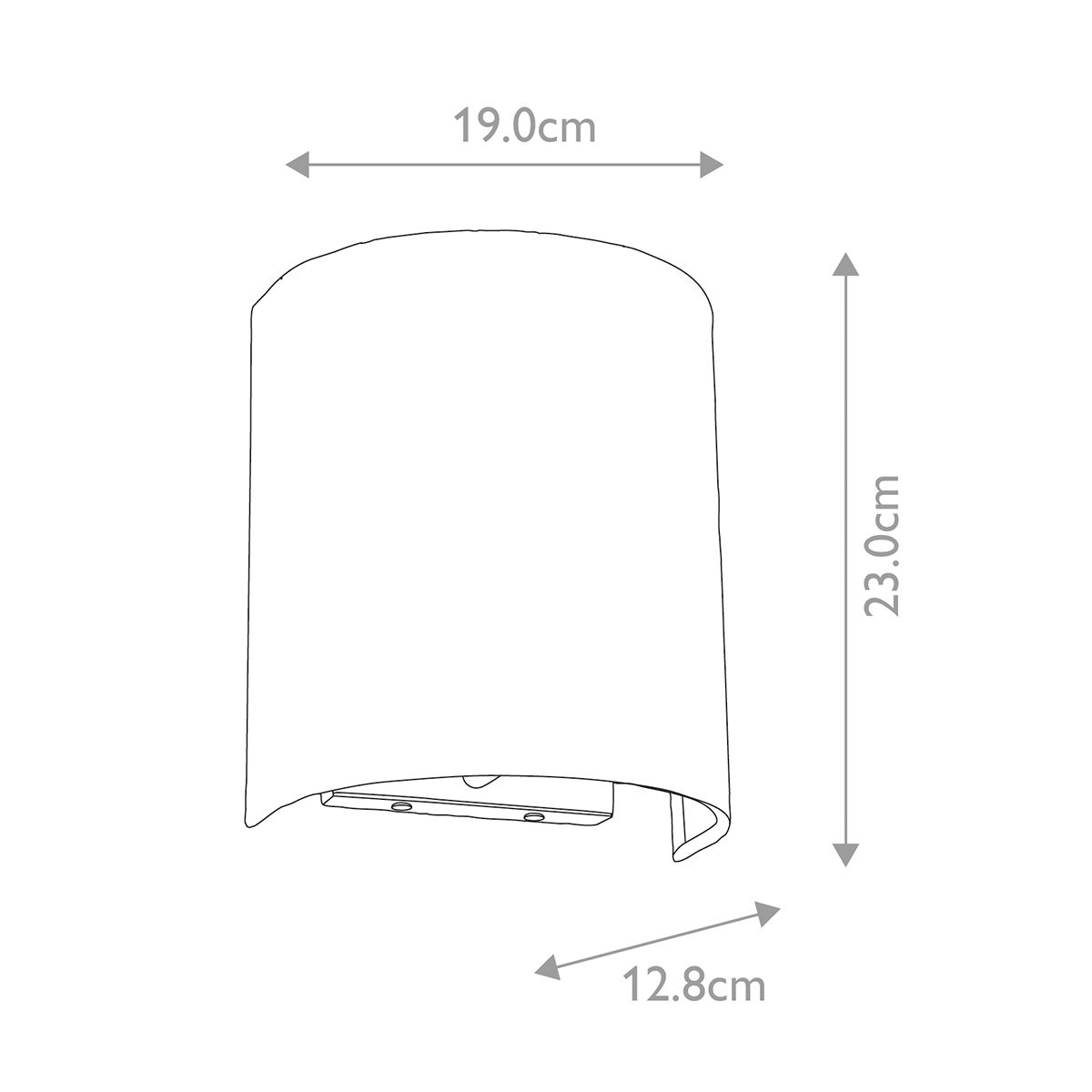 Cooper Kicsi Antikolt Sárgaréz Curved Fali