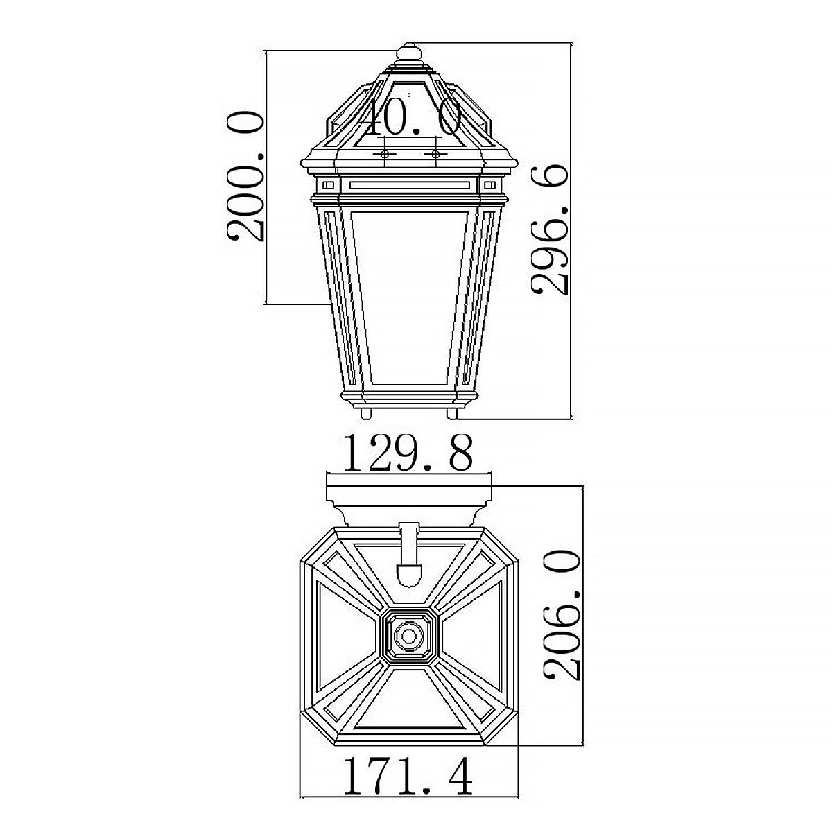 Londontowne Kültéri Bronz Fali Lantern