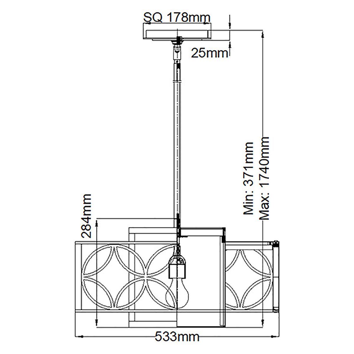 Remy Függőlámpa Bronz Ceiling Light