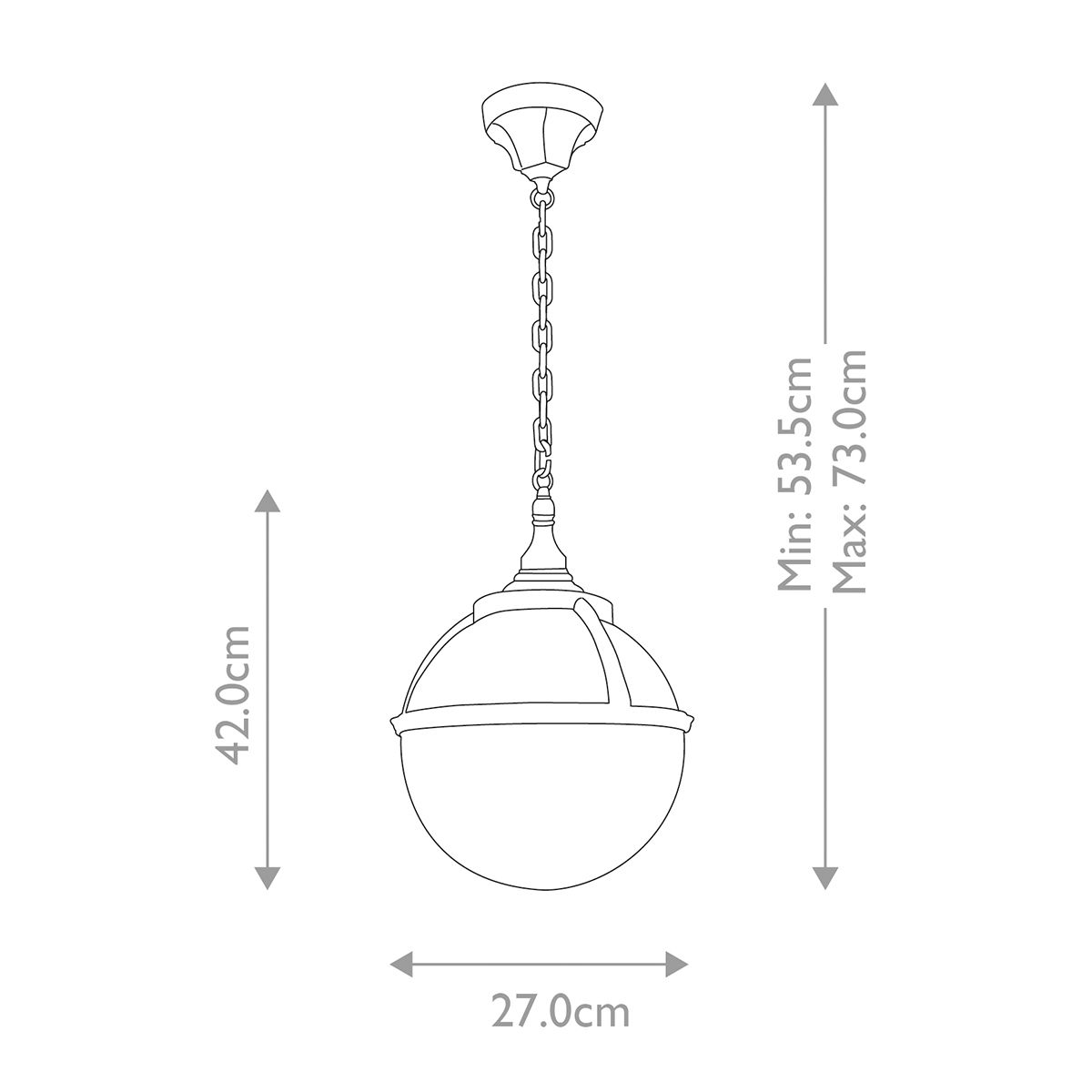 Glenbeigh Fekete Kültéri Függő Lantern Lámpa