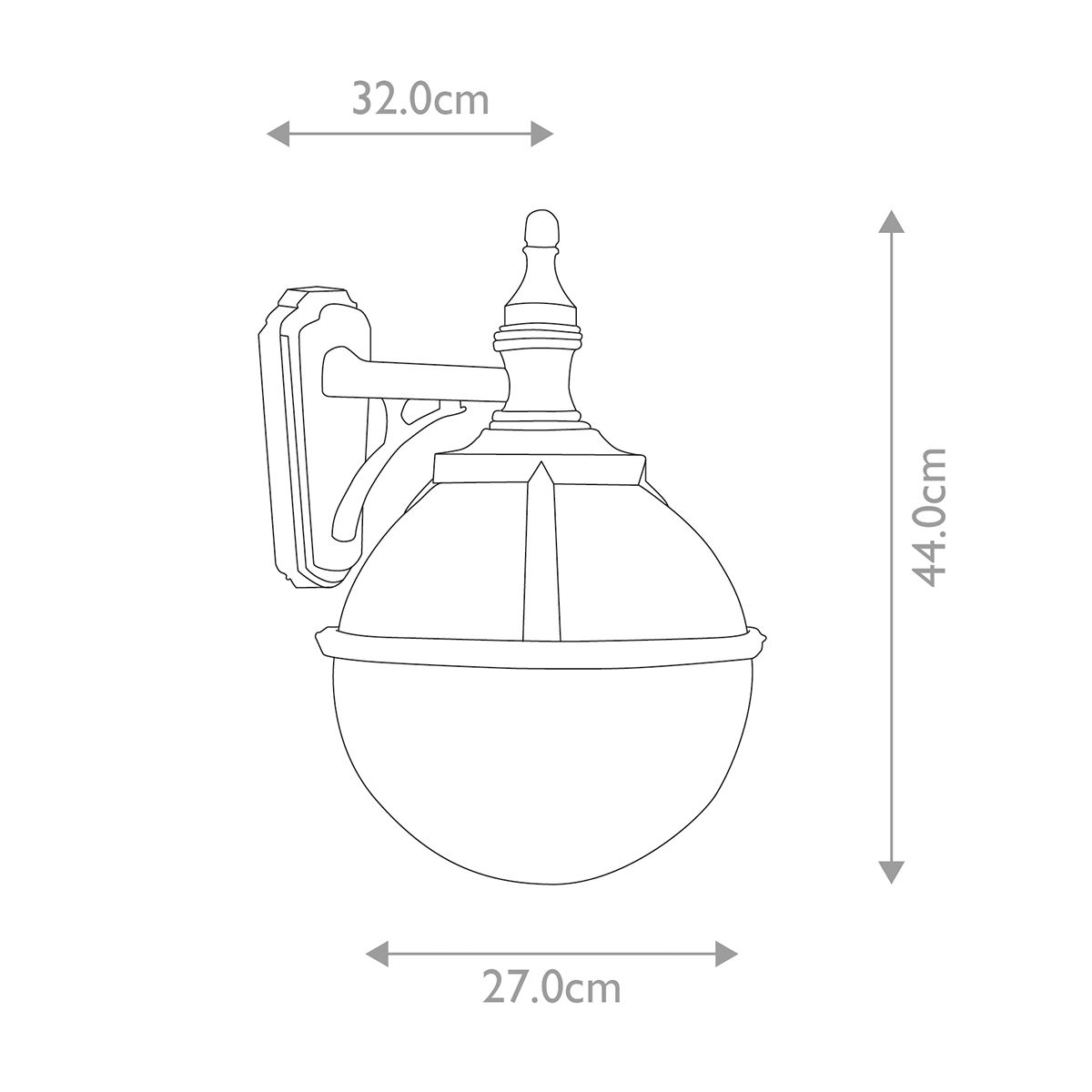 Glenbeigh Fekete Kültéri Fali Lantern Lámpa